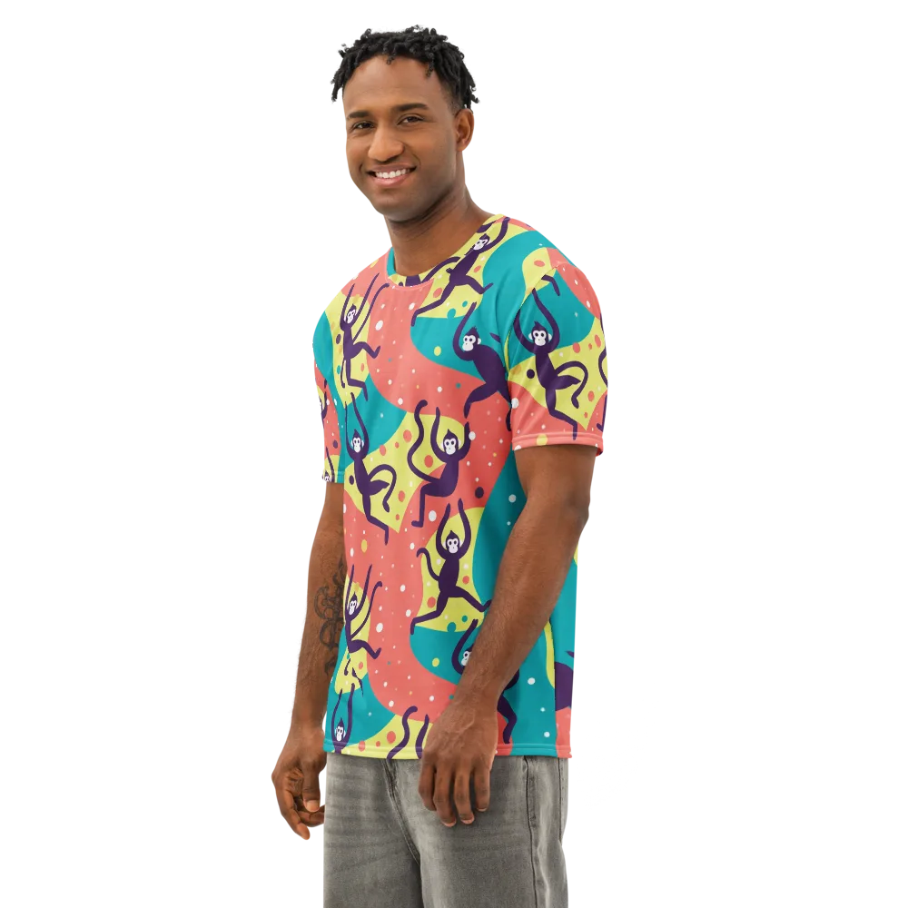 Canopy Carnival on Men's Cotton Crew Neck T-Shirt — Left Front