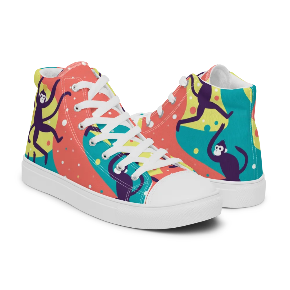 Canopy Carnival on Men's High Top Canvas Shoes — Right