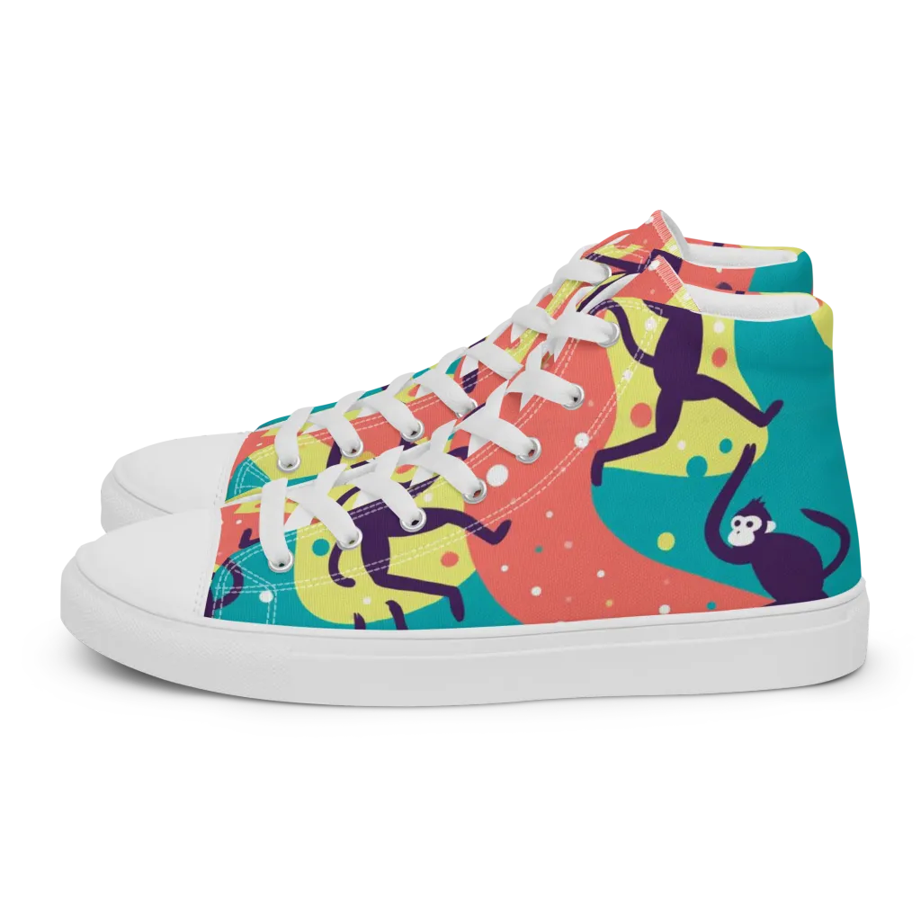 Canopy Carnival on Women's High Top Canvas Shoes — Left
