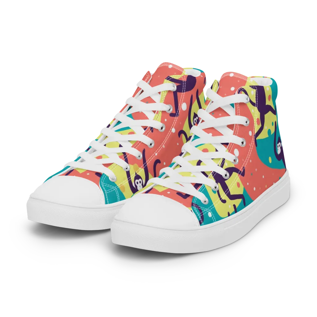 Canopy Carnival on Women's High Top Canvas Shoes — Left Front