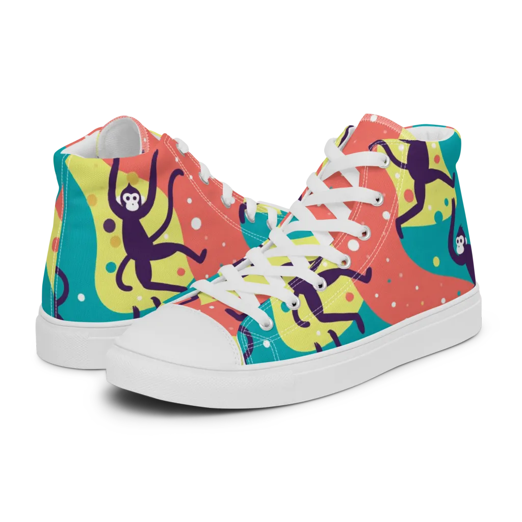 Canopy Carnival on Women's High Top Canvas Shoes — Left