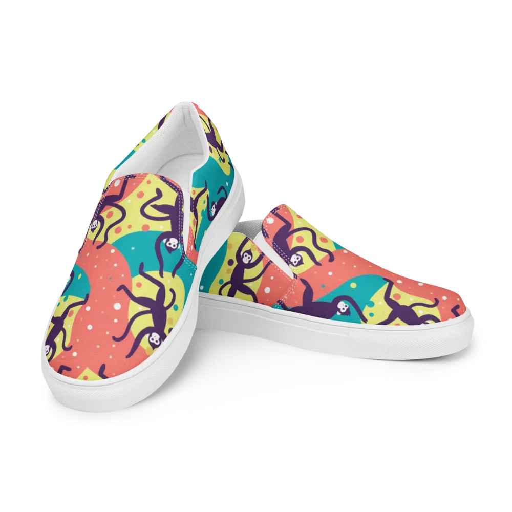 Canopy Carnival on Men's Slip-On Canvas Shoes — Left Front