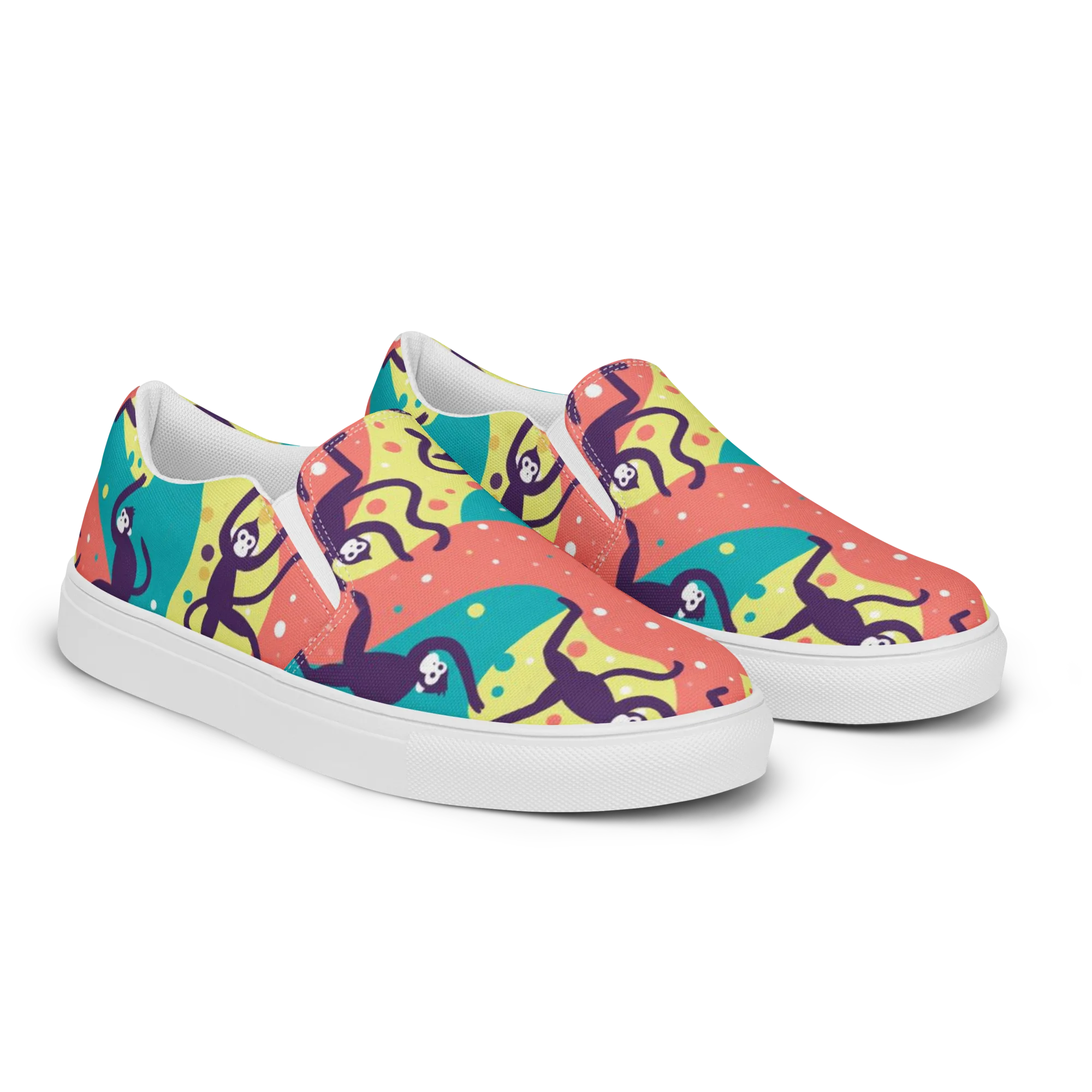 Canopy Carnival on Women's Slip-On Canvas Shoes — Right Front