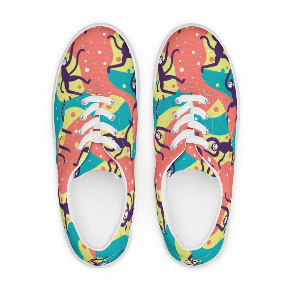 Canopy Carnival on Men's Lace-Up Canvas Shoes — Front