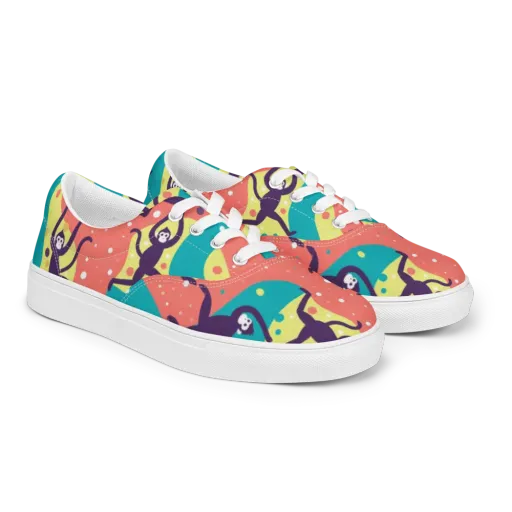 Canopy Carnival on a Men's Lace-Up Canvas Shoes