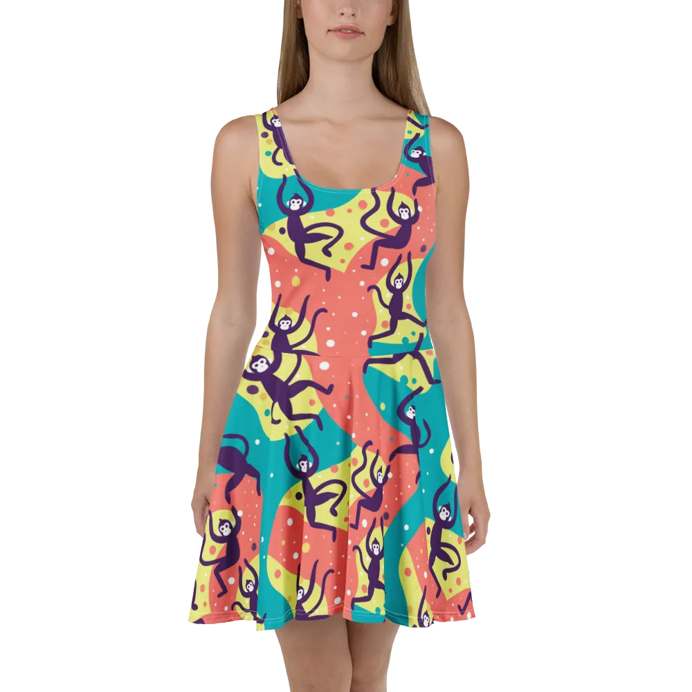 Canopy Carnival on Skater Dress — Front