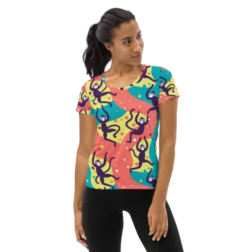 Canopy Carnival on a Women's Athletic T-Shirt