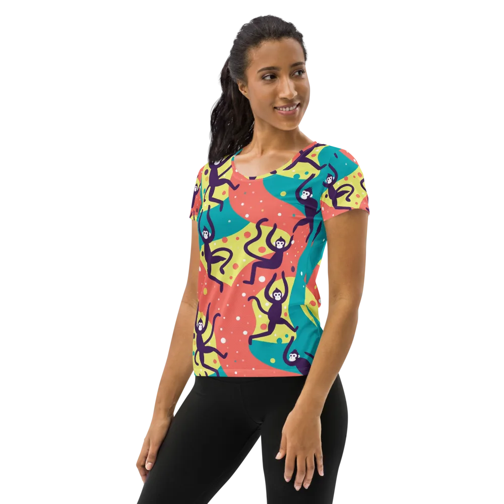 Canopy Carnival on Women's Athletic T-Shirt — Left