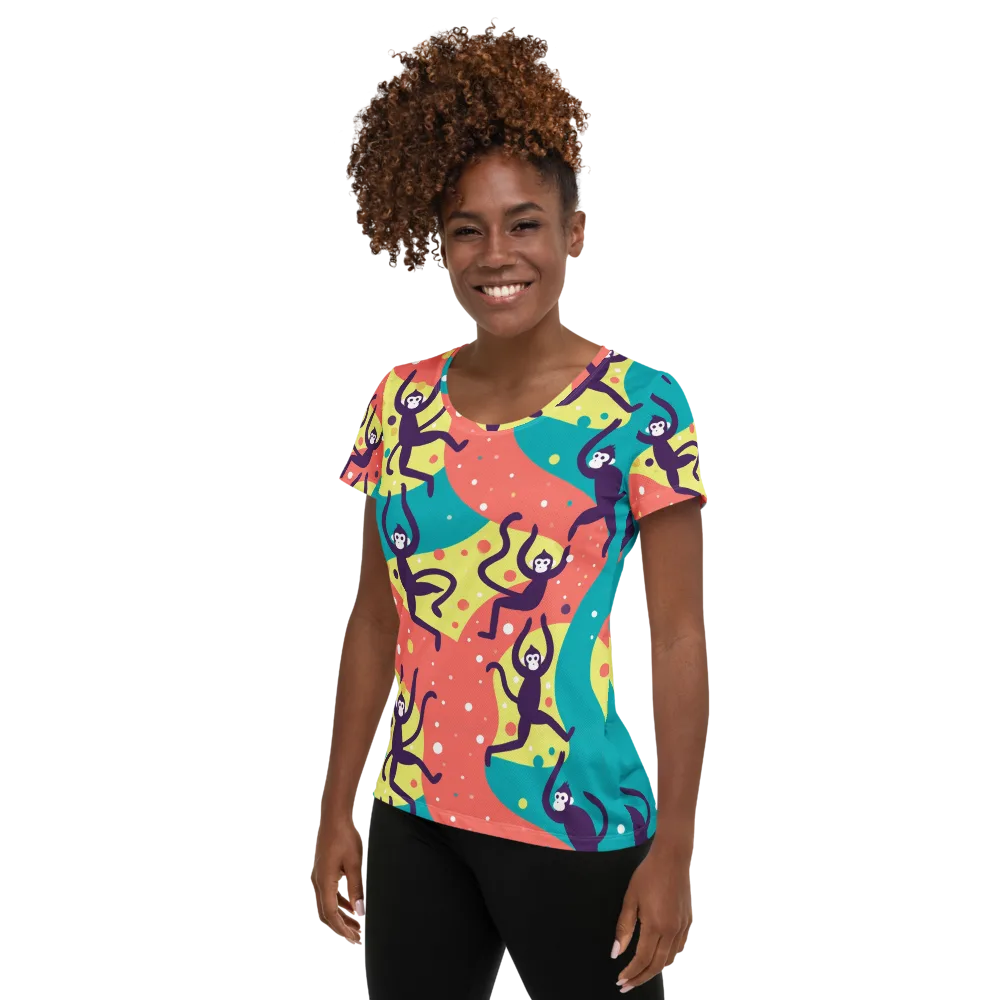 Canopy Carnival on Women's Athletic T-Shirt — Left