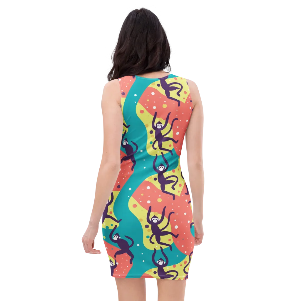Canopy Carnival on Bodycon Dress — Back