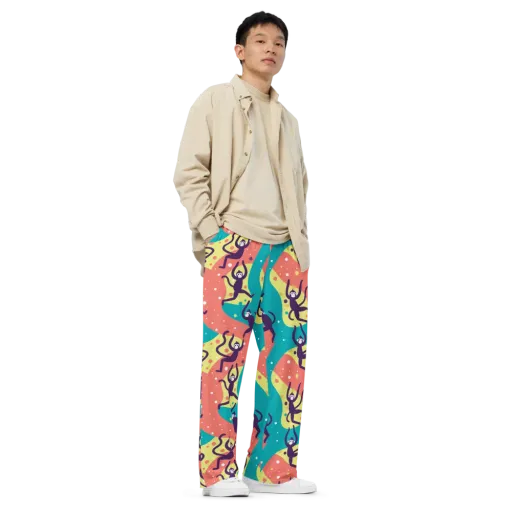 Canopy Carnival on a Wide-Leg Pants