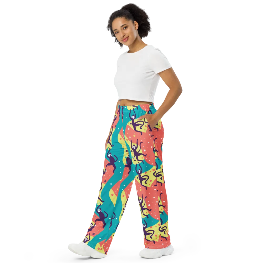 Canopy Carnival on Wide-Leg Pants — Left Front