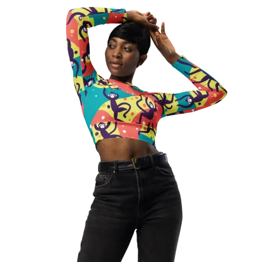 Canopy Carnival on a Long Sleeve Crop Top