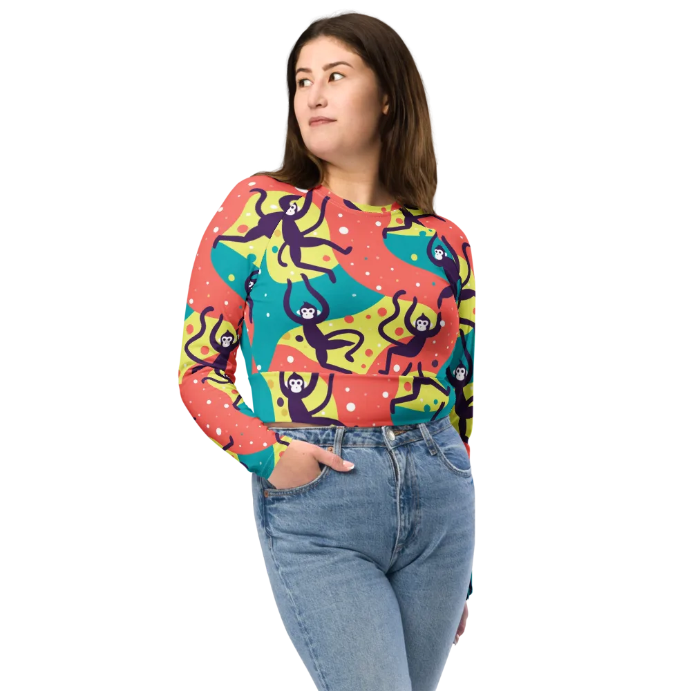 Canopy Carnival on Long Sleeve Crop Top — Front