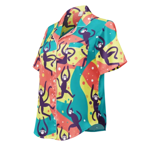 Canopy Carnival on a Women's Short Sleeve Pajama Top