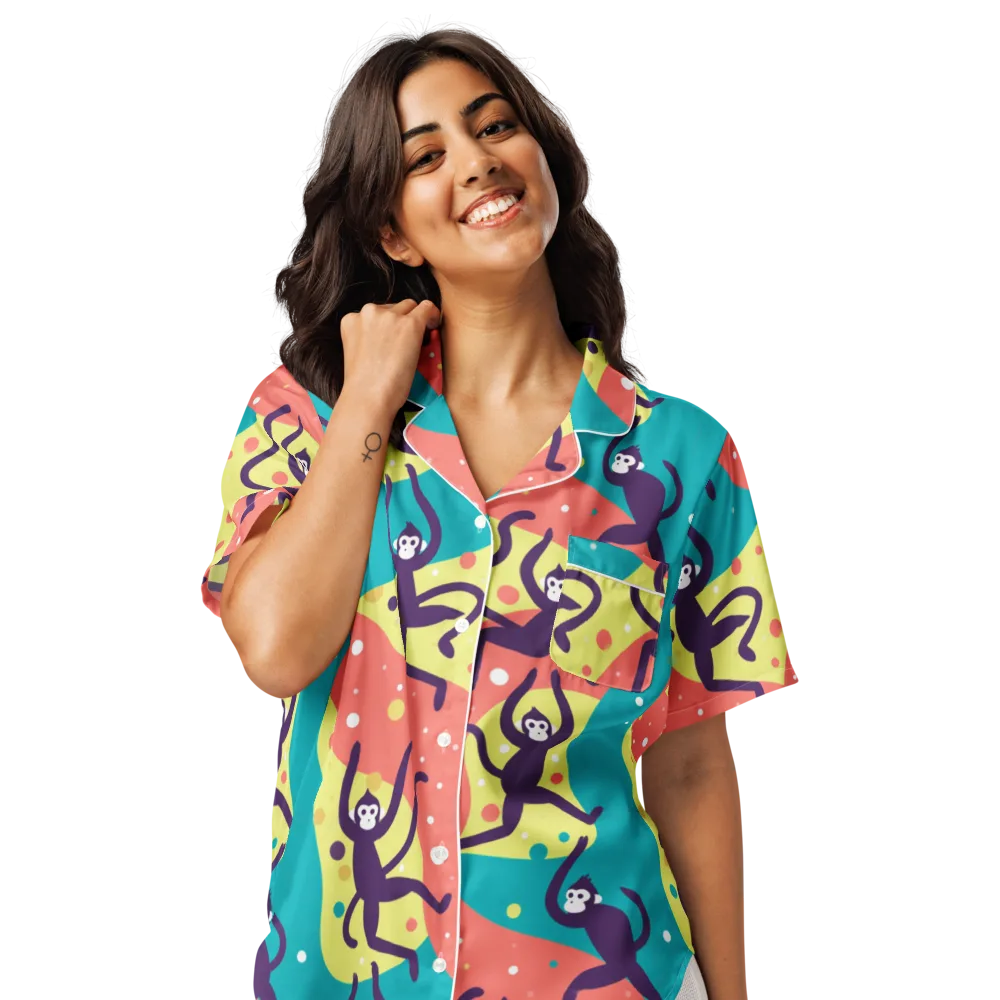 Canopy Carnival on Women's Short Sleeve Pajama Top — Front