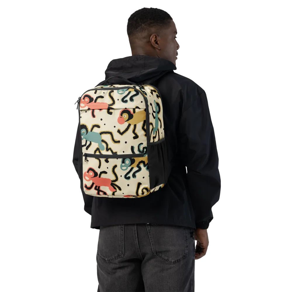 Monkey Moonwalk on Utility Backpack — Back