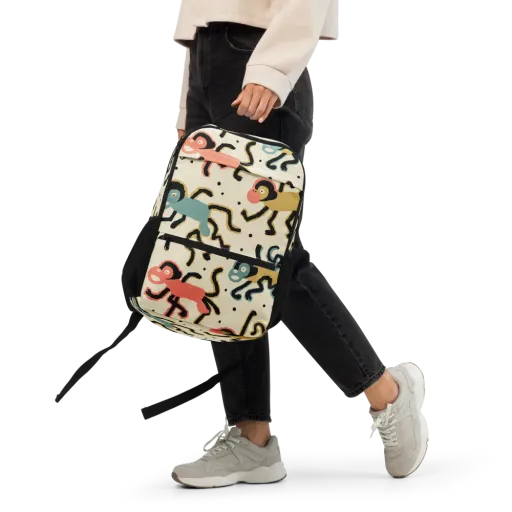 Monkey Moonwalk on a Utility Backpack