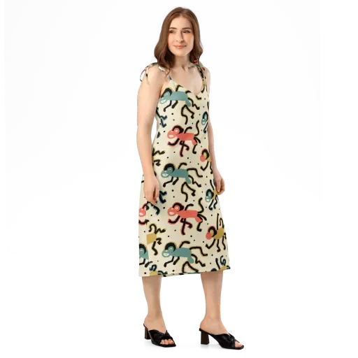 Monkey Moonwalk on a Slip Dress