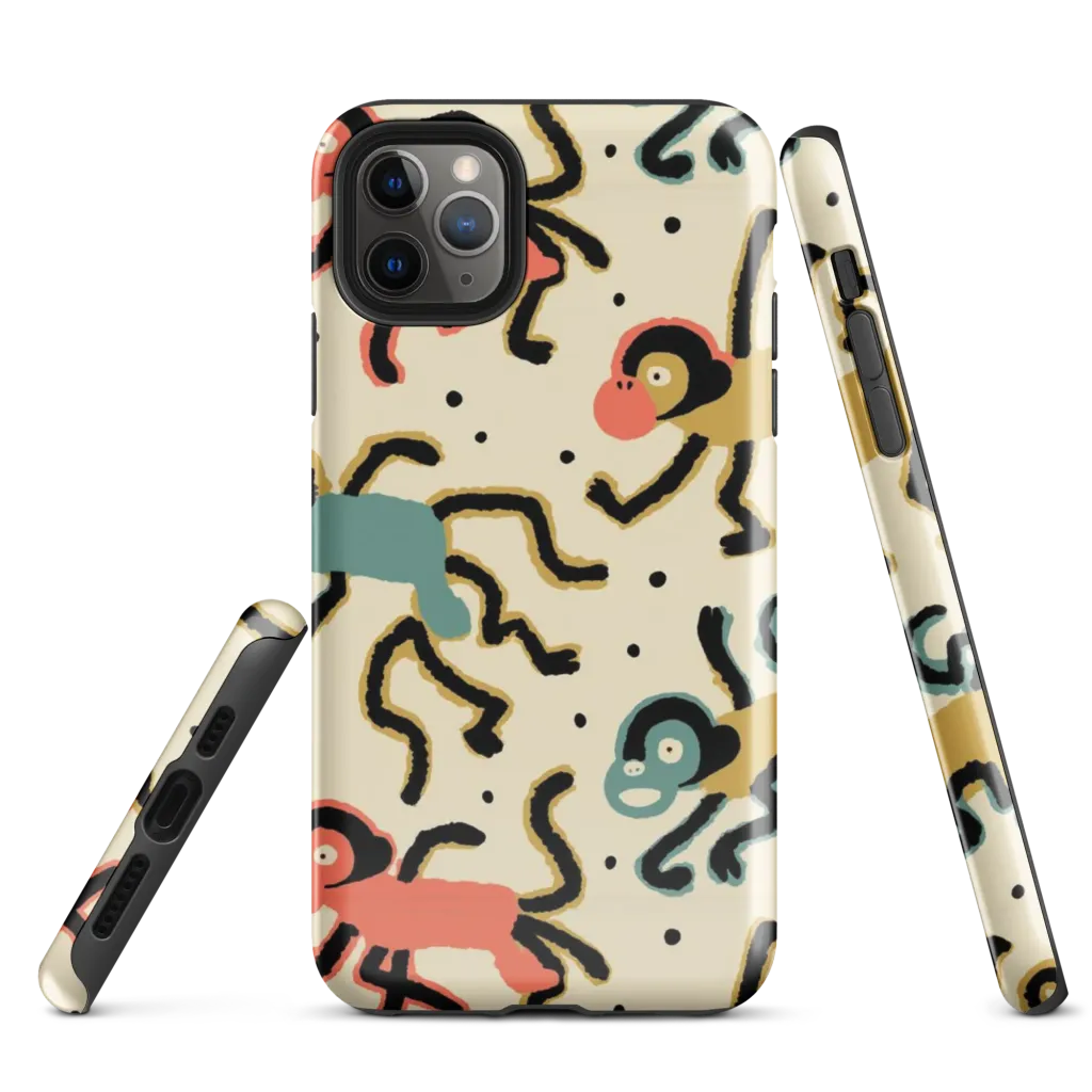 Monkey Moonwalk on Tough Case for iPhone® — Front