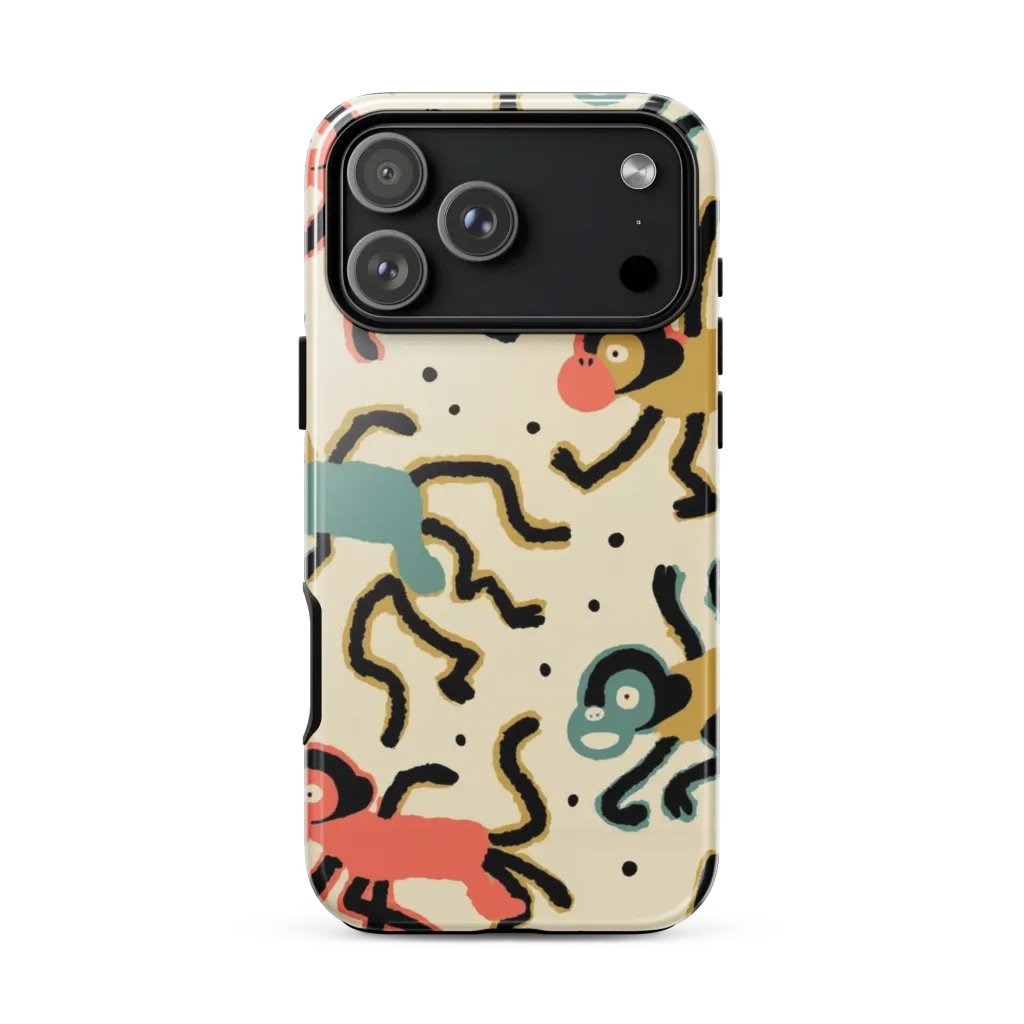 Monkey Moonwalk on Tough Case for iPhone® — Front
