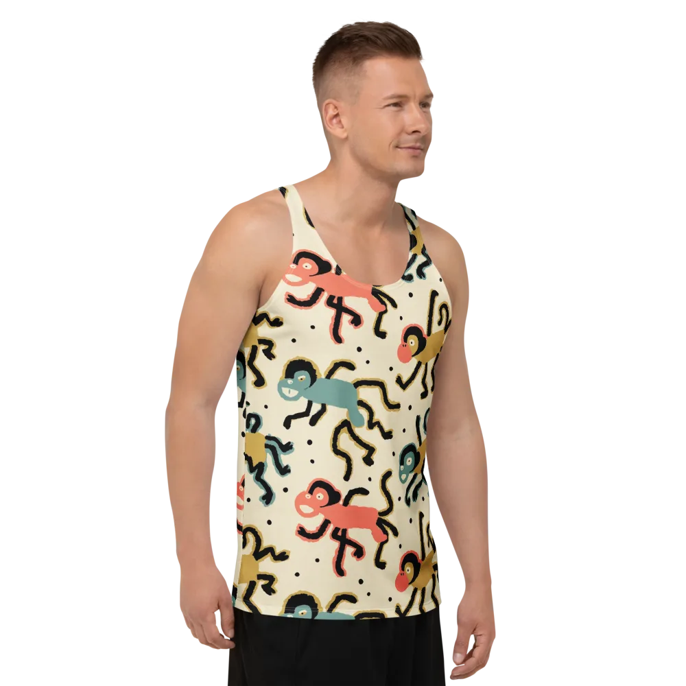 Monkey Moonwalk on Men's Tank Top — Right Front