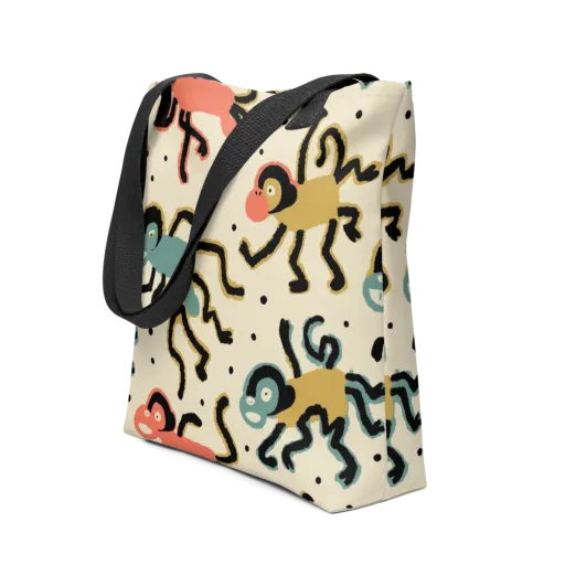 Monkey Moonwalk on a Tote Bag