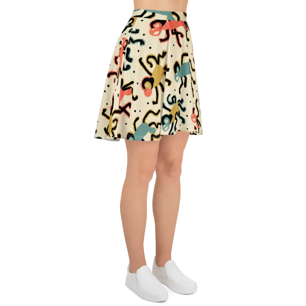Monkey Moonwalk on Skater Skirt — Right