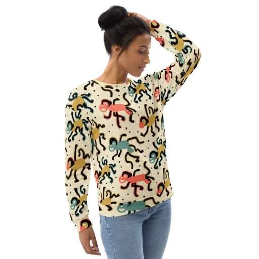 Monkey Moonwalk on a Sweatshirt