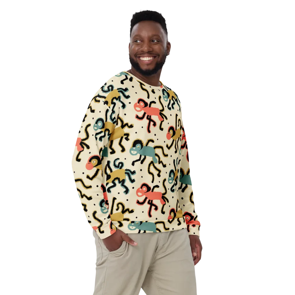 Monkey Moonwalk on Sweatshirt — Front