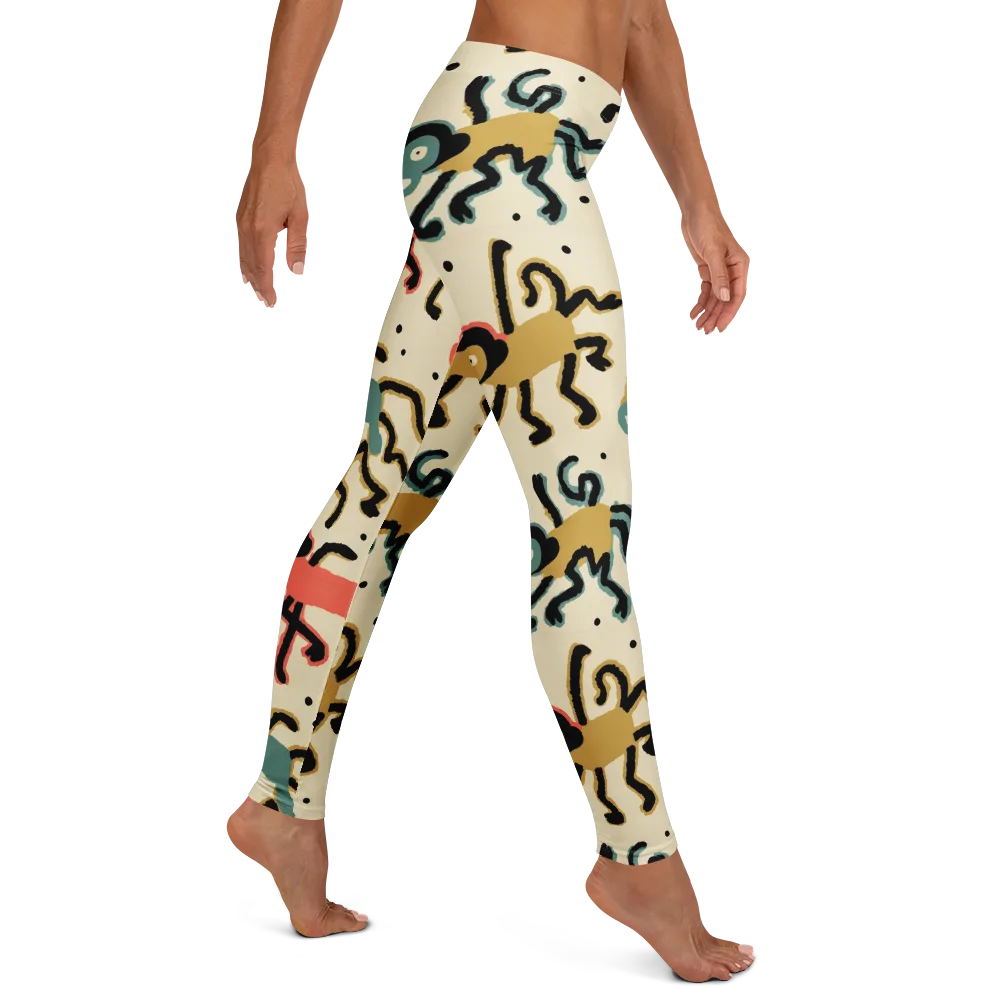 Monkey Moonwalk on Leggings — Right