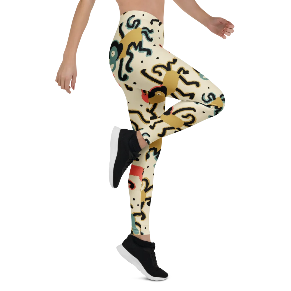 Monkey Moonwalk on Leggings — Right
