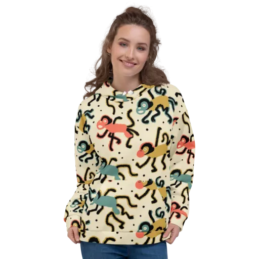 Monkey Moonwalk on a Hoodie