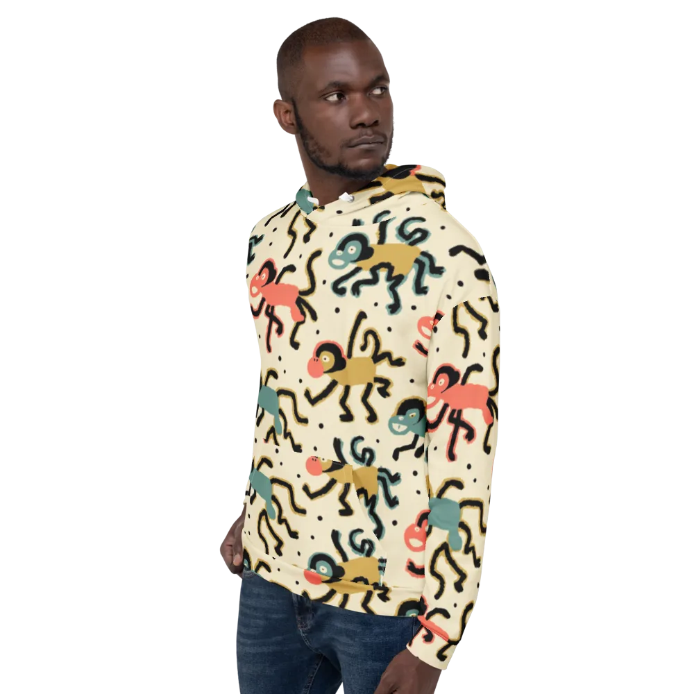 Monkey Moonwalk on Hoodie — Left