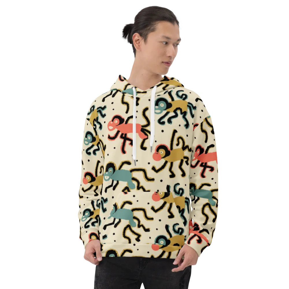 Monkey Moonwalk on Hoodie — Front