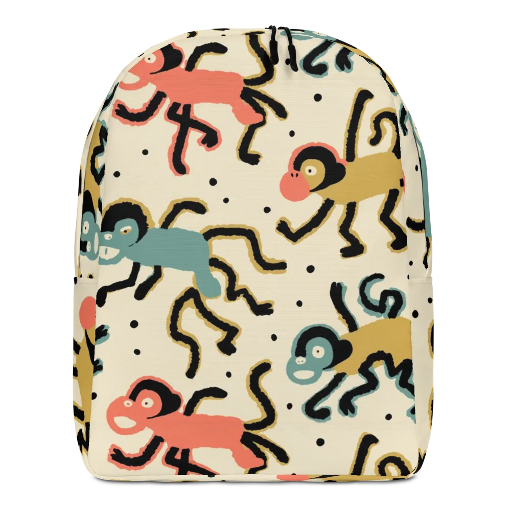 Monkey Moonwalk on Minimalist Backpack — Front