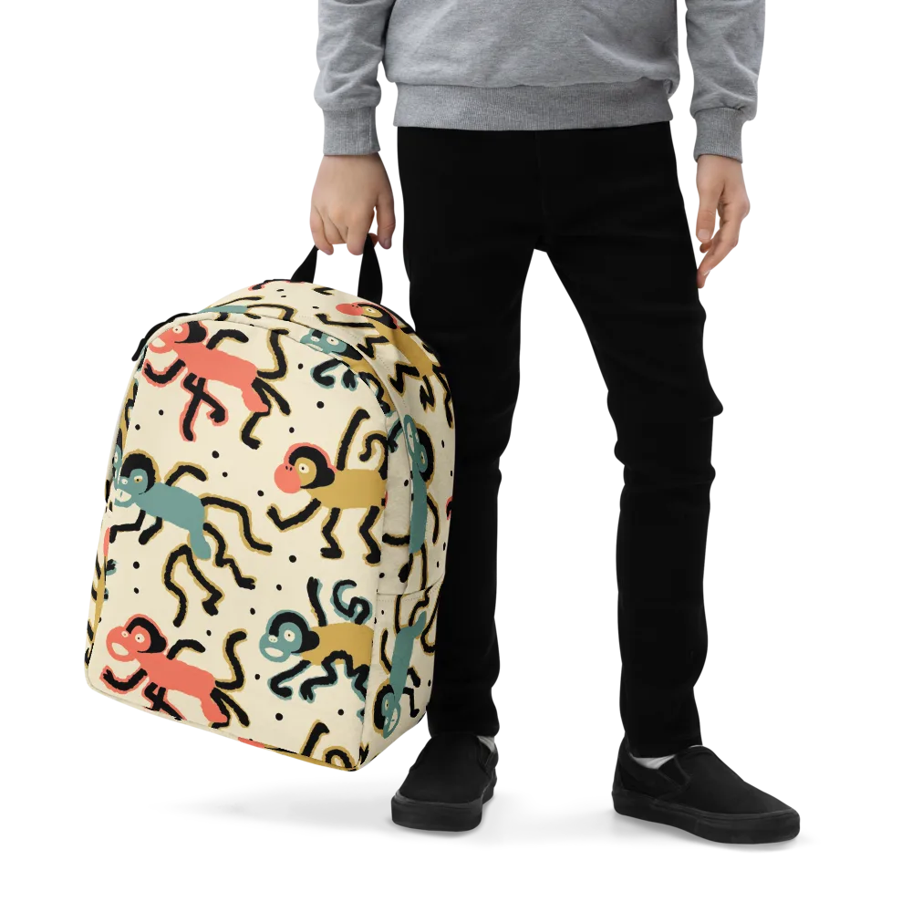 Monkey Moonwalk on Minimalist Backpack — Zoomed-in