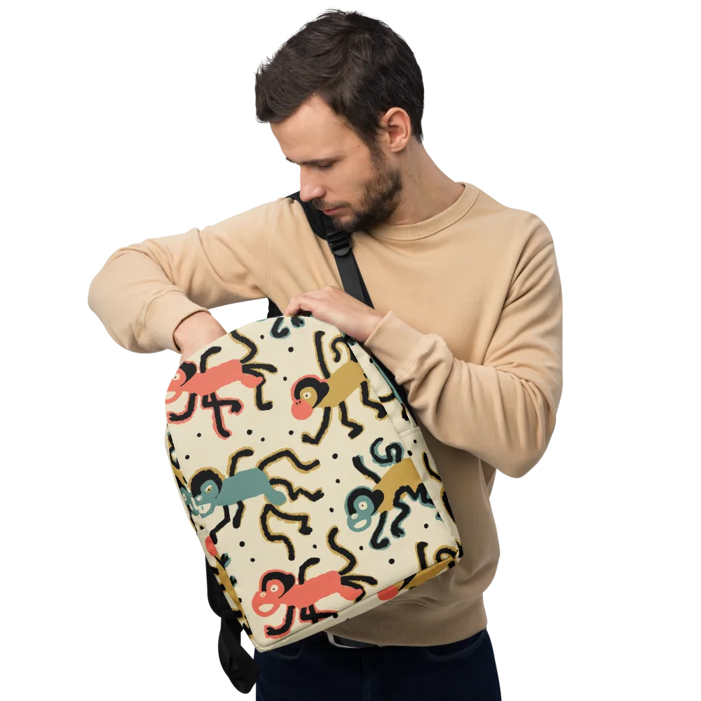 Monkey Moonwalk on Minimalist Backpack — Front