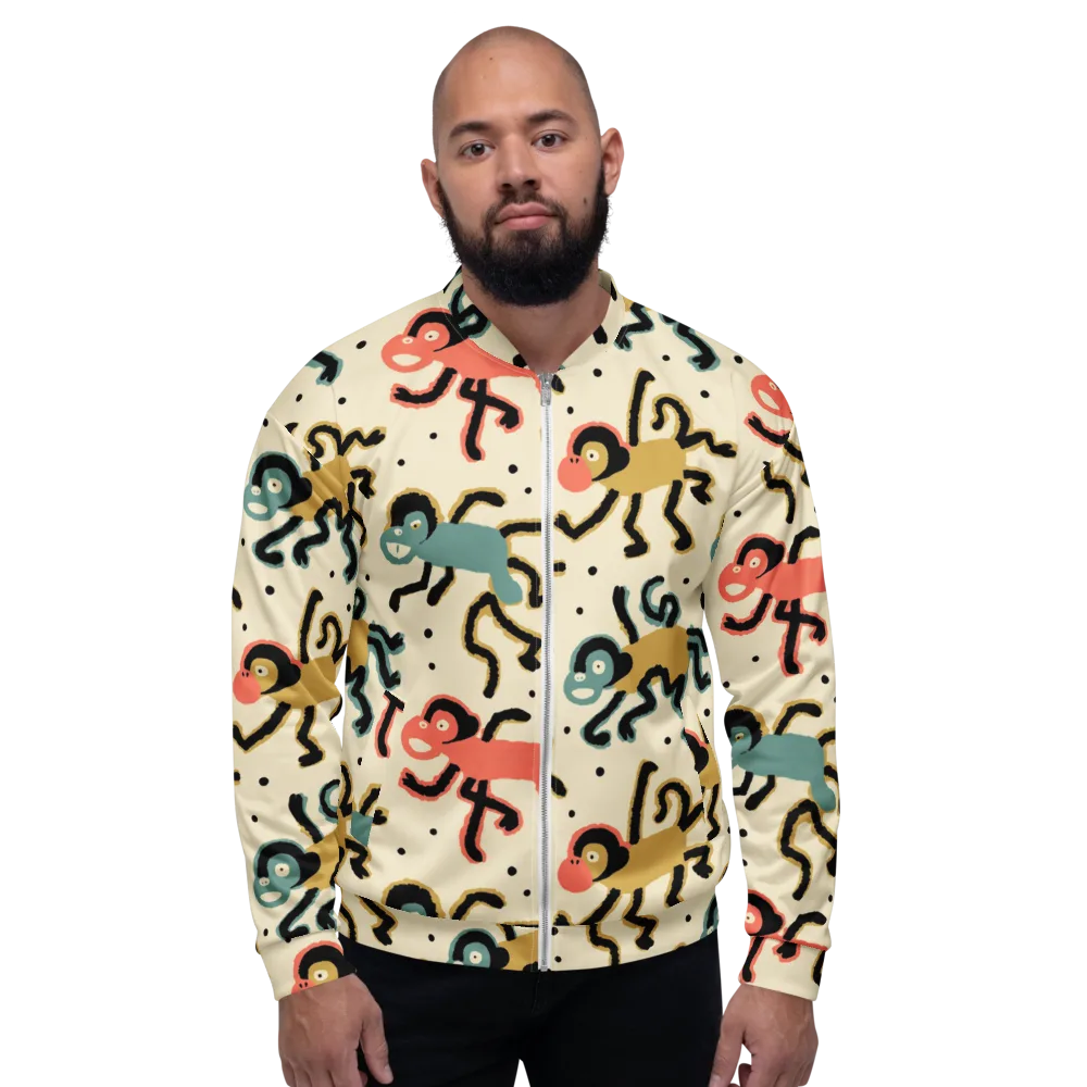 Monkey Moonwalk on Bomber Jacket — Front