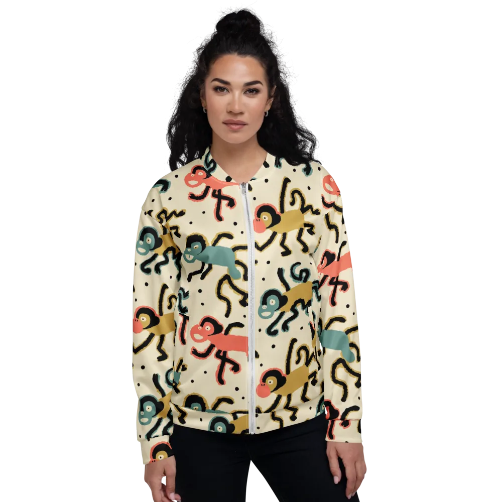 Monkey Moonwalk on Bomber Jacket — Front