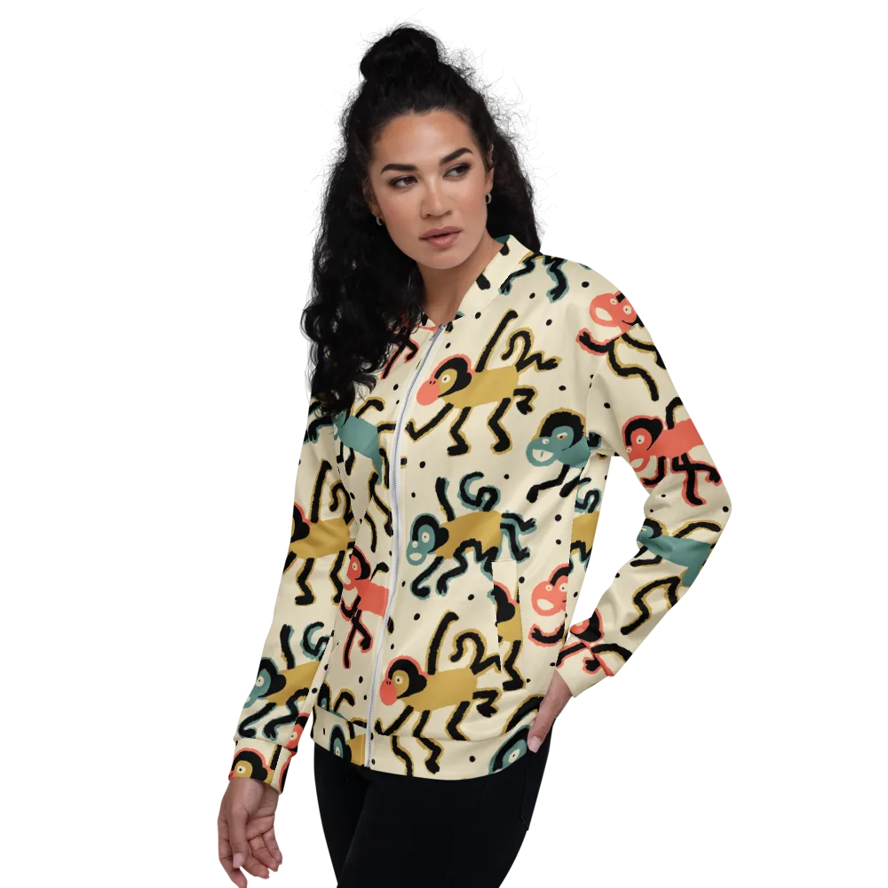 Monkey Moonwalk on Bomber Jacket — Left