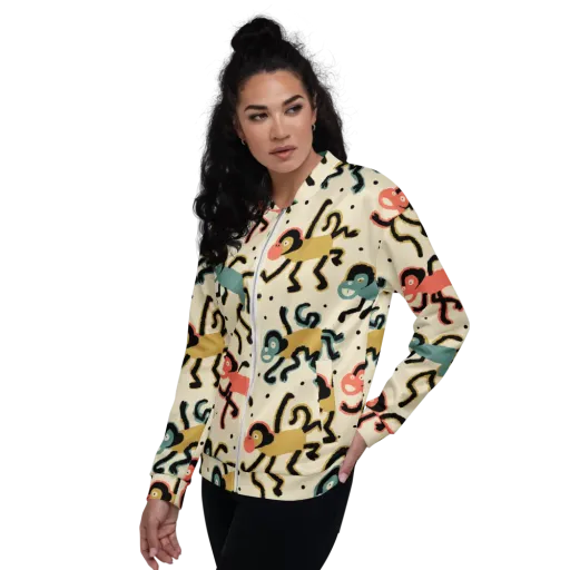 Monkey Moonwalk on a Bomber Jacket