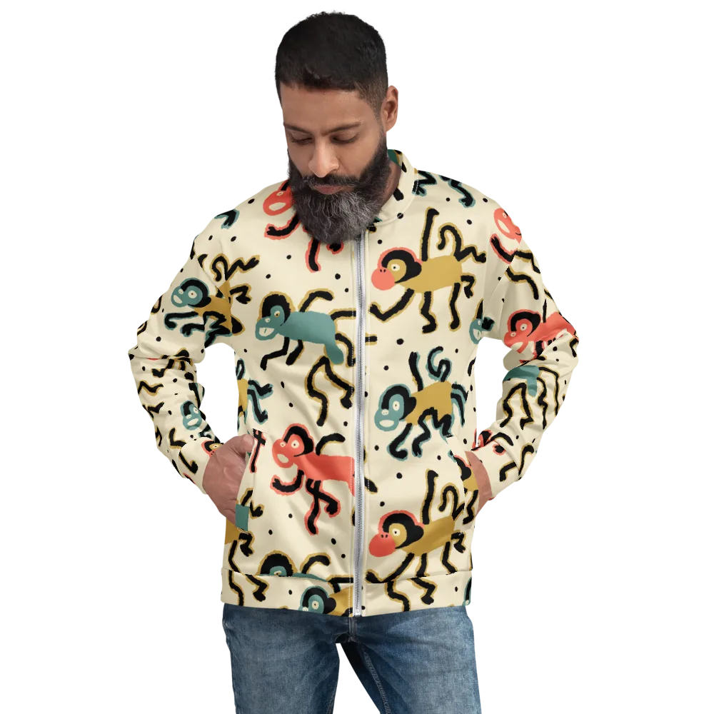 Monkey Moonwalk on Bomber Jacket — Front