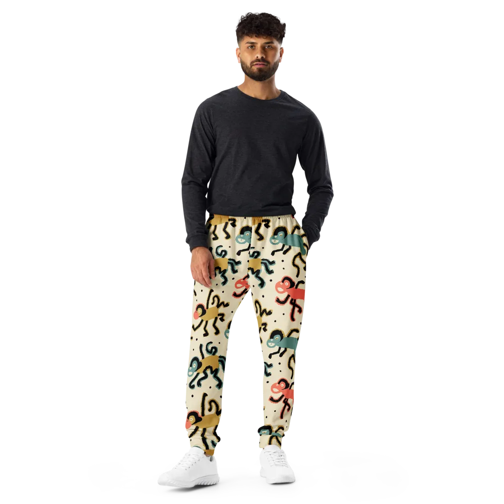Monkey Moonwalk on Men's Joggers — Front