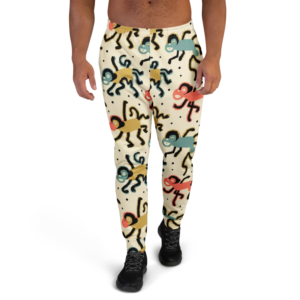 Monkey Moonwalk on Men's Joggers — Front