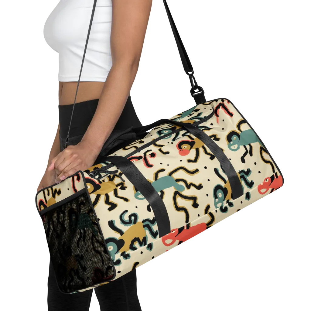 Monkey Moonwalk on Duffle Bag — Front