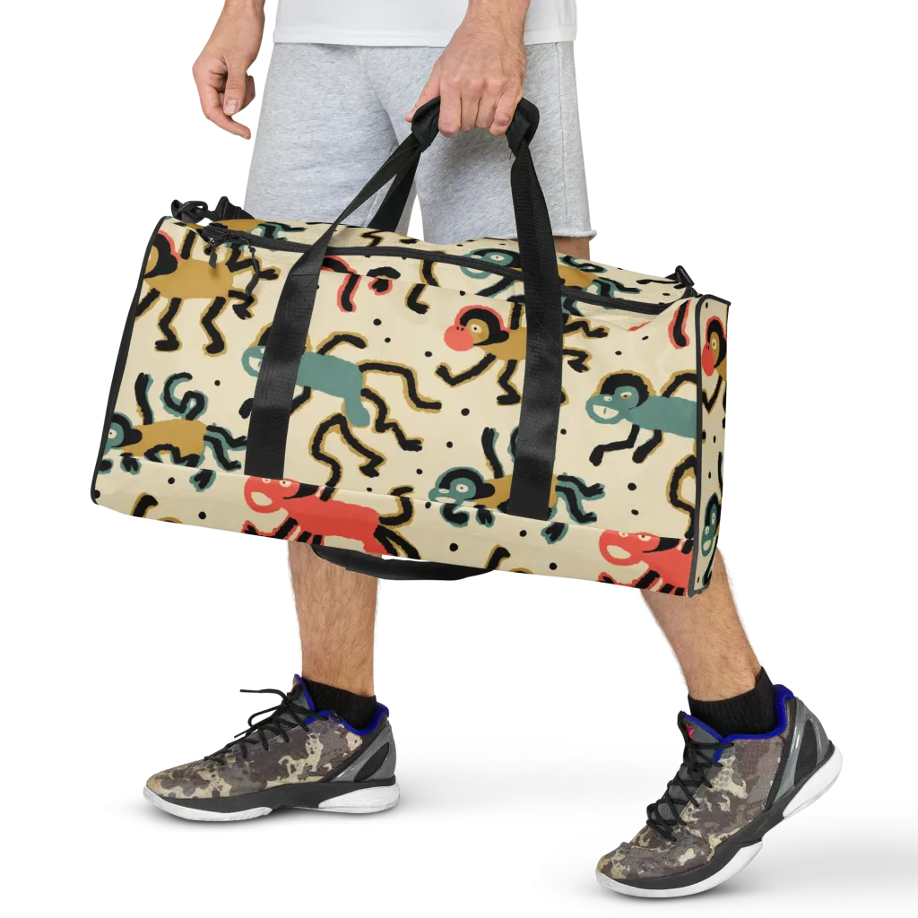 Monkey Moonwalk on Duffle Bag — Front