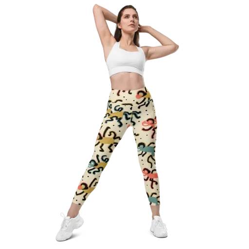 Monkey Moonwalk on a Leggings with Pockets
