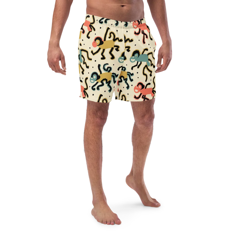 Monkey Moonwalk on Swim Trunks — Front
