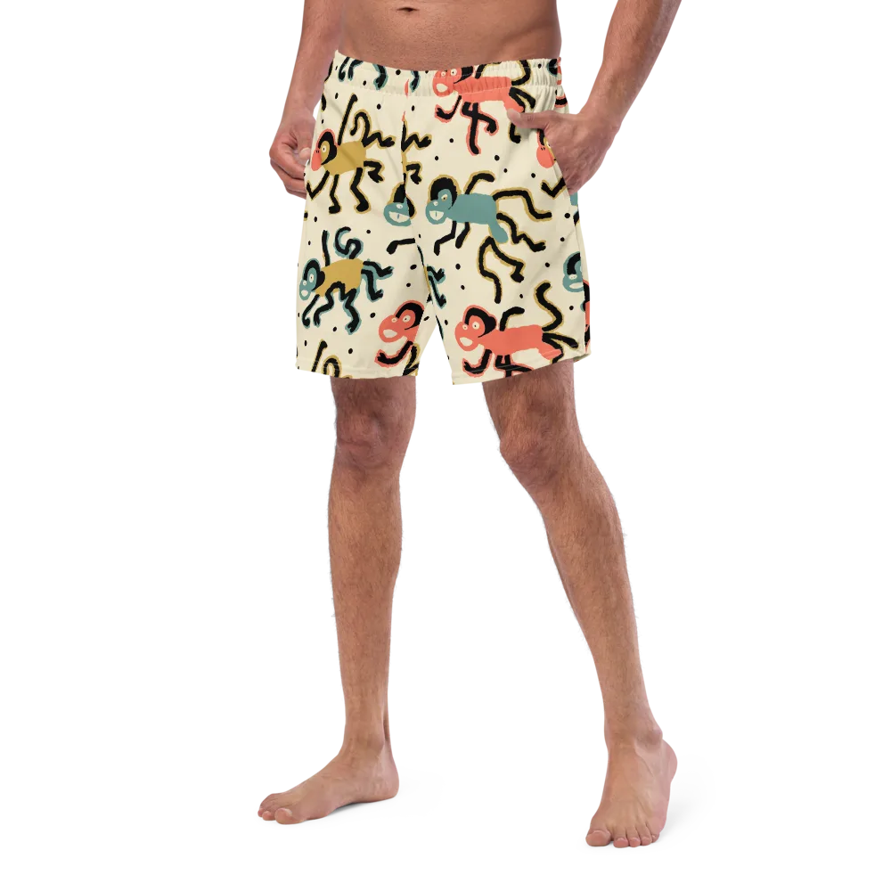 Monkey Moonwalk on Swim Trunks — Left Front